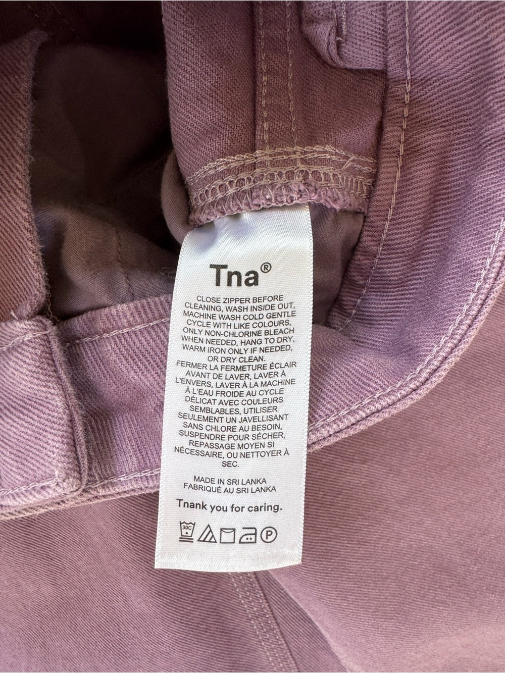 Aritzia Purple Wide-Leg Utility Jeans - Picture 6 of 7
